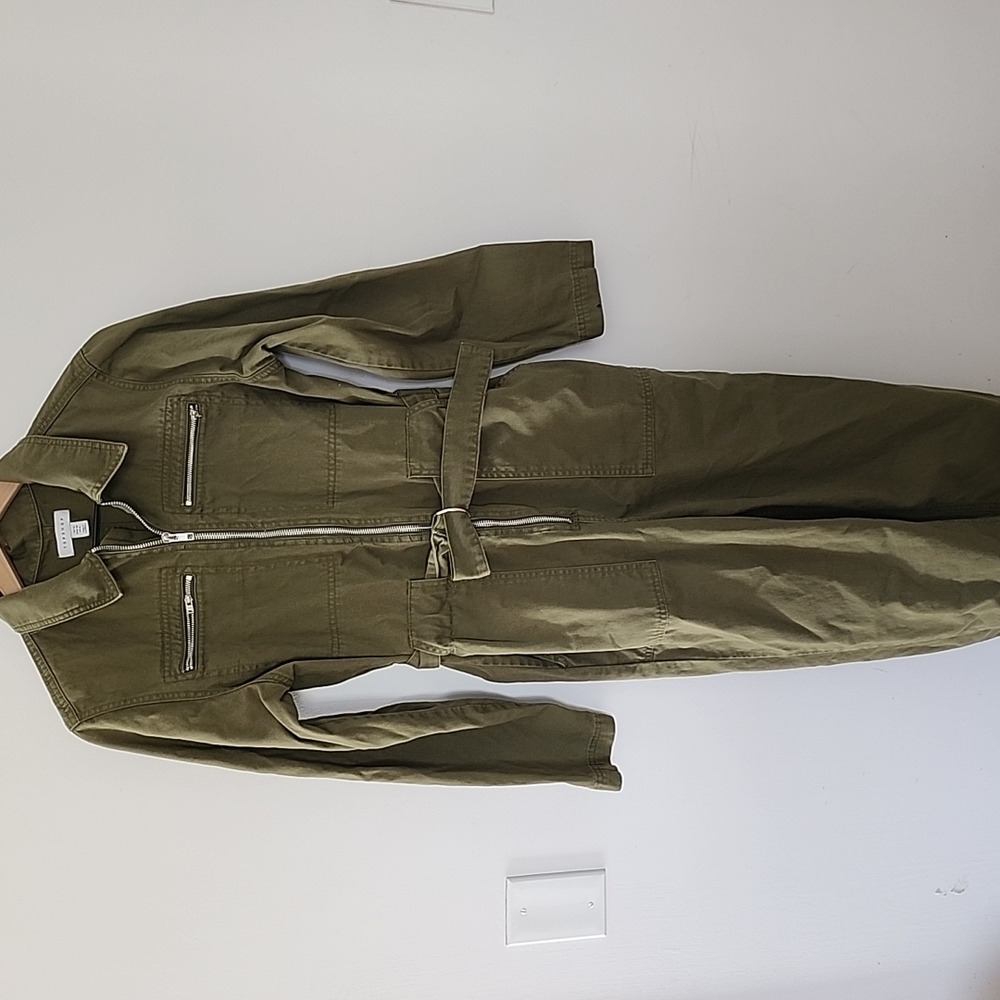 Olive Green Jumpsuit with Belt